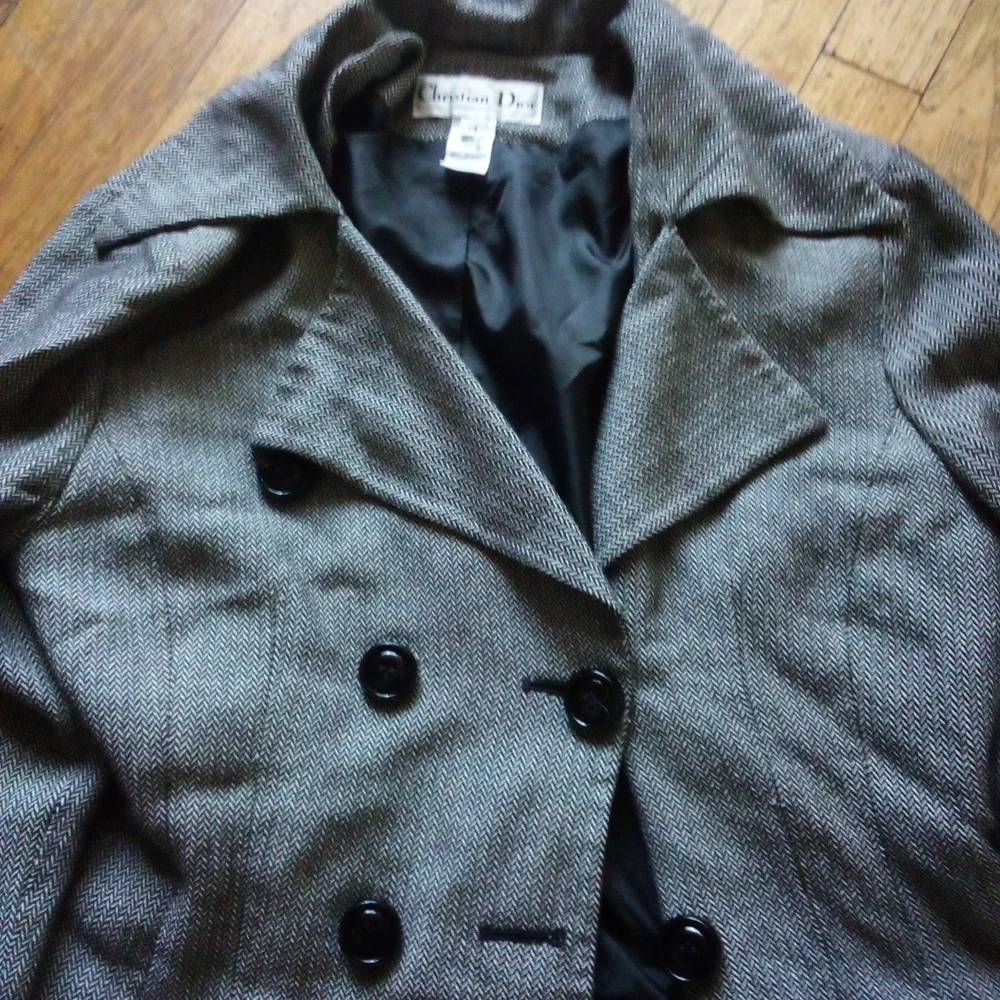 Dior Black and Gray Double-Breasted Blazer